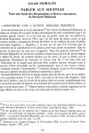 « Parler aux souffles. Pour une étude des Respirations et Brèves rencontres de Bernard Heidseick » La revue Sapriphage, n°36, Novembre 1999, 69-79