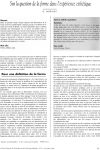 « Sur la question de la forme dans l’expérience esthétique » Revue Française de Psychiatrie et de Psychologie Médicale, n°32, Novembre 1999, 91-93