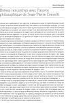 « Brèves rencontres aves l’œuvre philosophique de Jean-Pierre Cometti » Revue Hippocampe, n°5, Juin 2011. 92-95